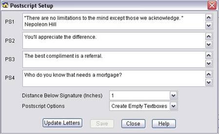adding p s statements postscript letter format